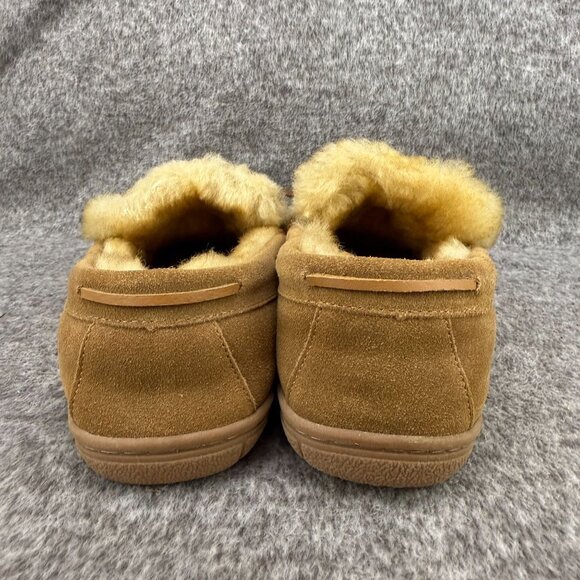 ✅Mens 8 Vermont Country Store Moccasin Slippers Australian Shearling Lined 72410 - Picture 8 of 13
